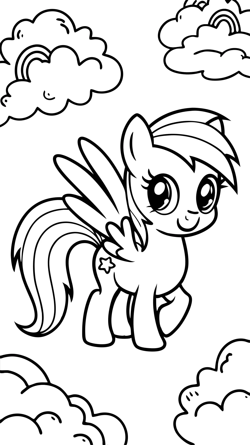 coloriage mon petit poney arc-en-ciel